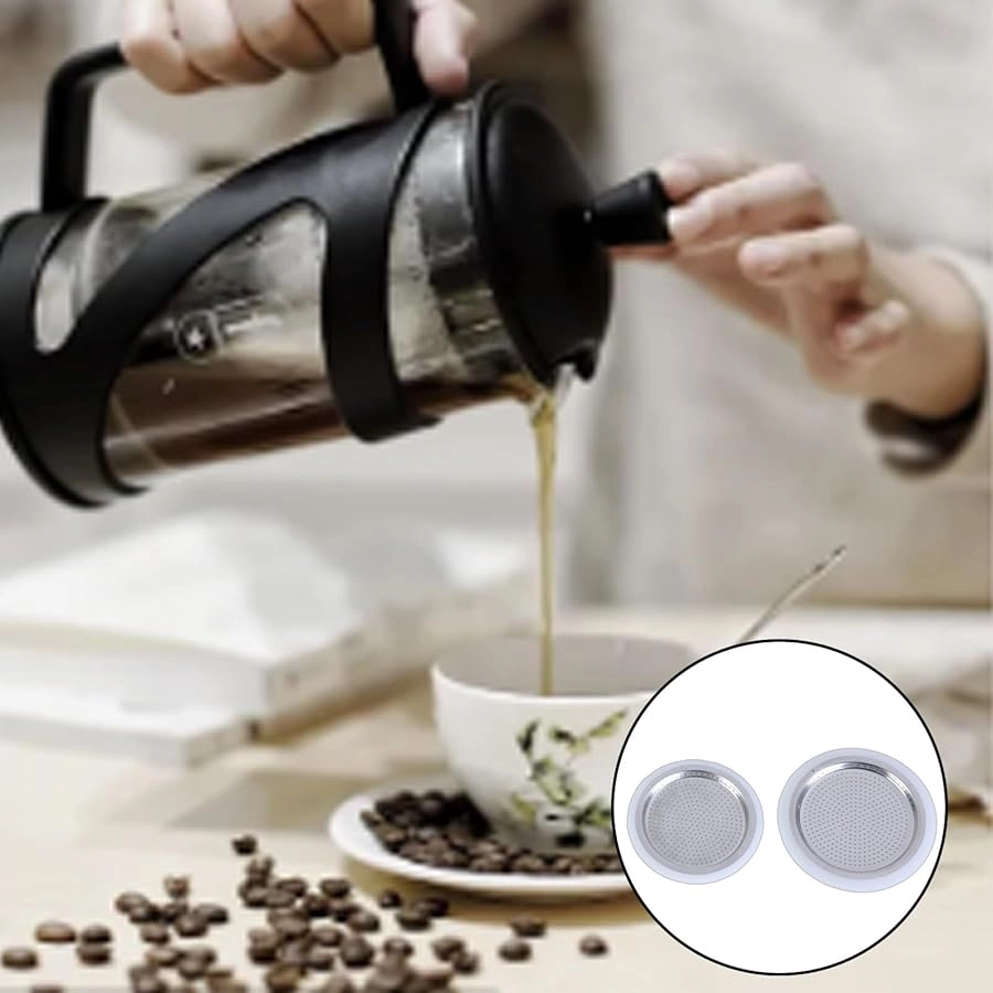 Silicone Gasket And Stainless Steel Filter - For Espresso Machine Hand Wash