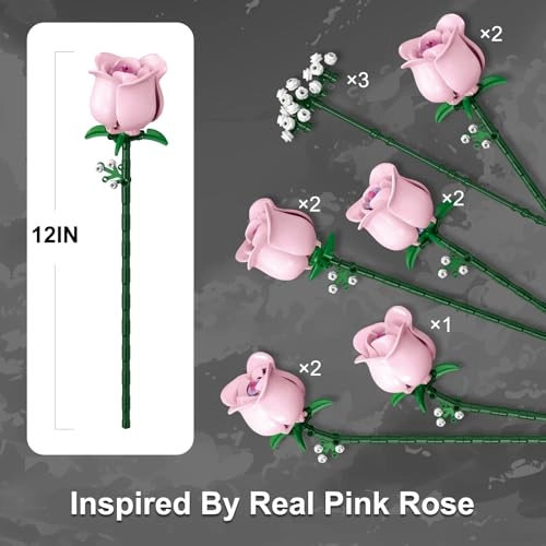 Toy Building Set - Pink Flowers 1 pcs