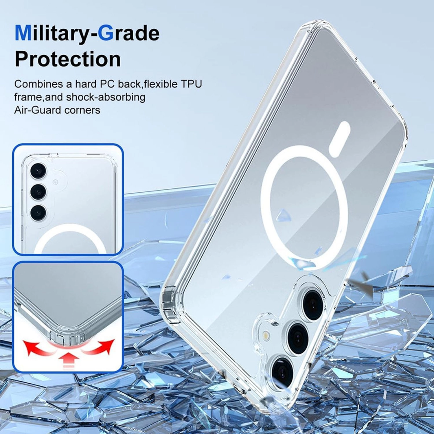 Clear Case with MagSafe for Samsung Galaxy S25