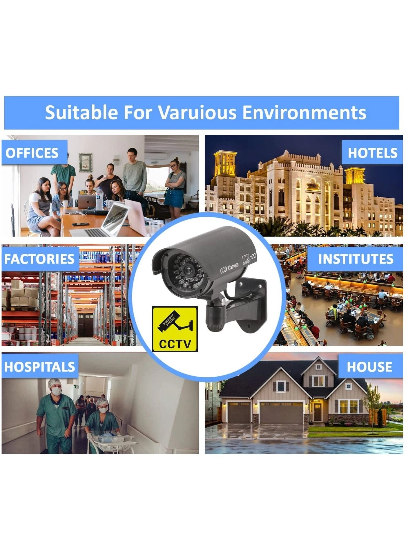 Dummy CCTV Security Camera - Indoor/Outdoor