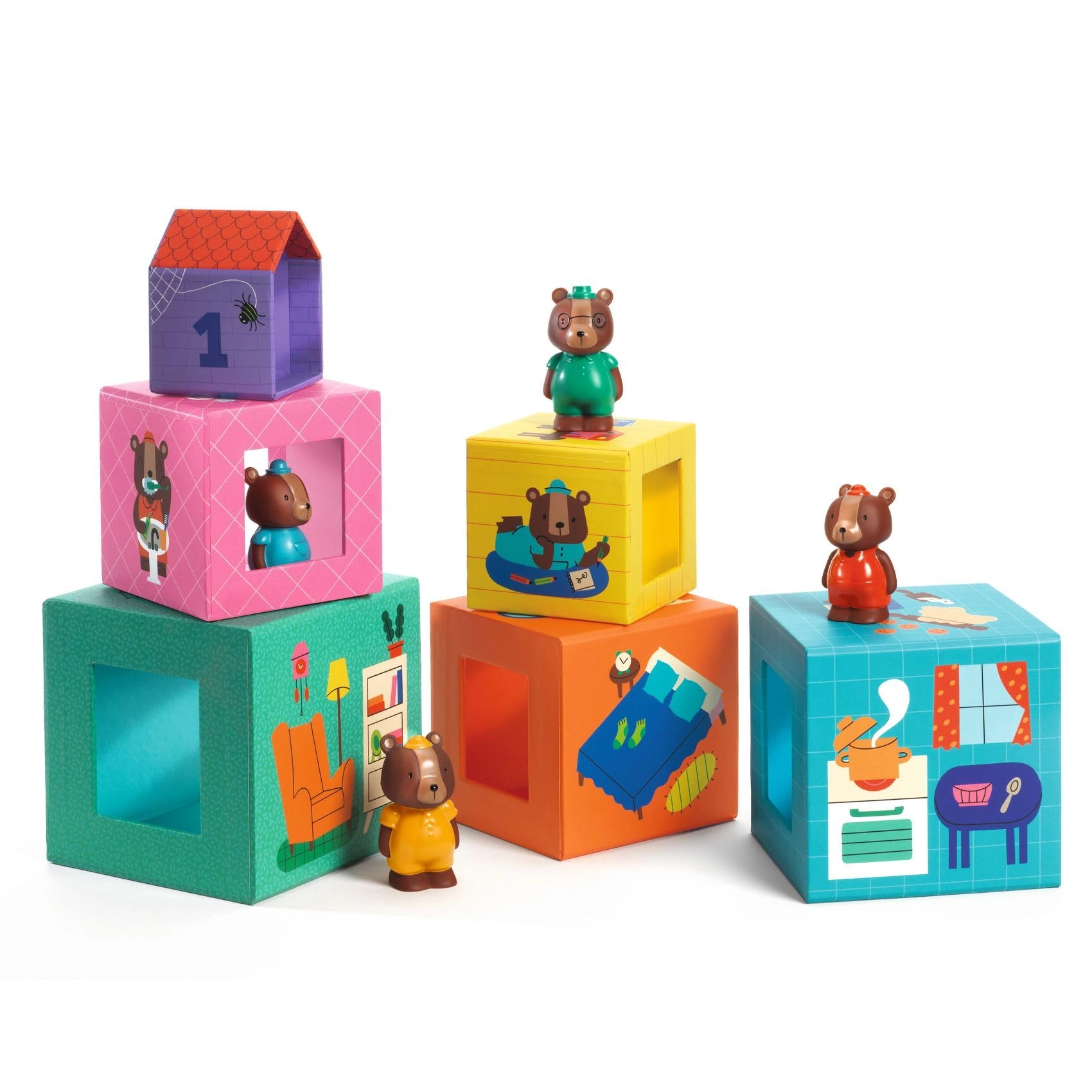 DJECO TopaniHouse Block & Towers - 18 months - 10 pieces