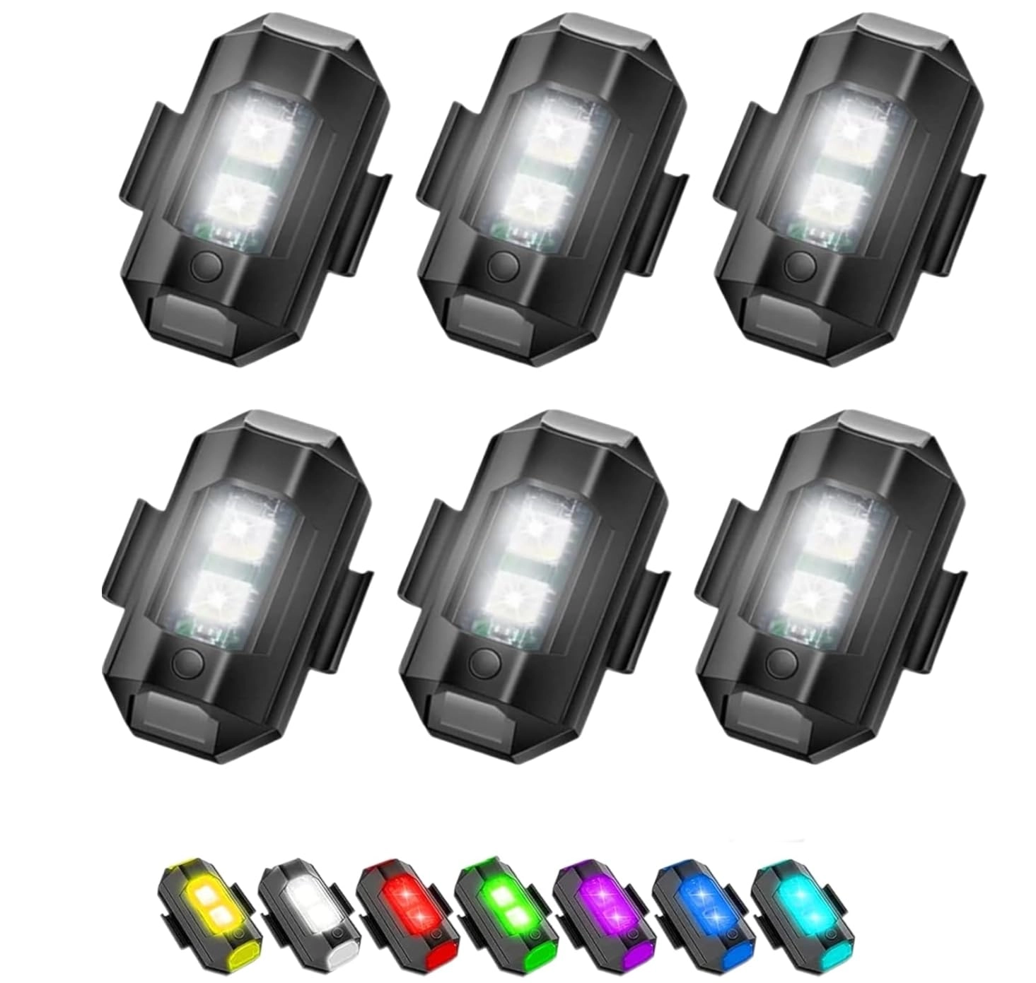Panlouting Flashlight - 6 Pack 7 Colours Rechargeable Pack