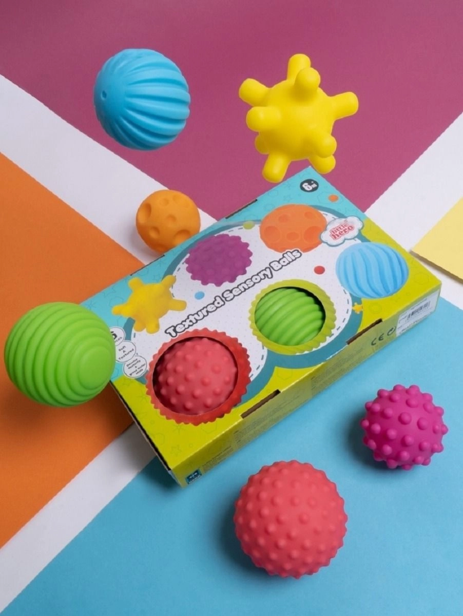 Textured Sensory Balls - 6 months 6 pieces