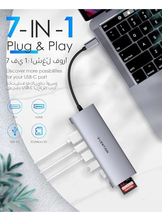 CB-CE18s - 8-in-1 USB-C Hub 4K@60Hz HDMI 100W PD