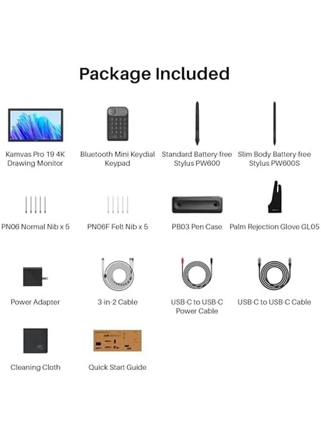 Kamvas Pro 19 - 16384 pressure levels