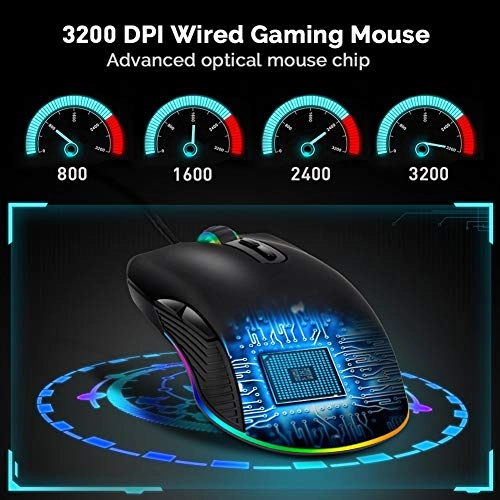 RGB Ergonomic Gaming Mouse - Wired