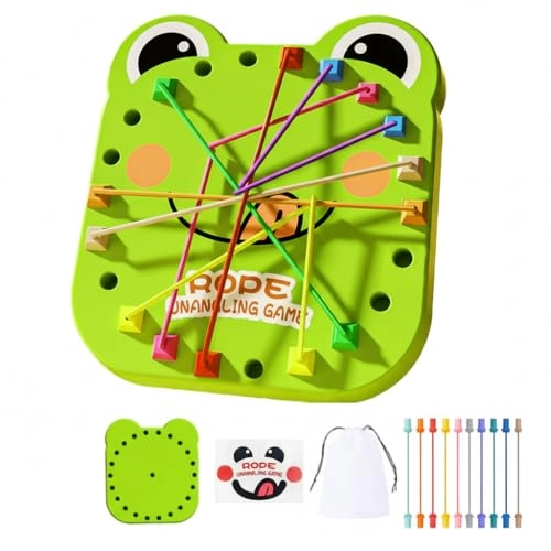 Rope Puzzle - Frog Green