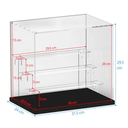 4 Tier Clear Acrylic Display Case - 1