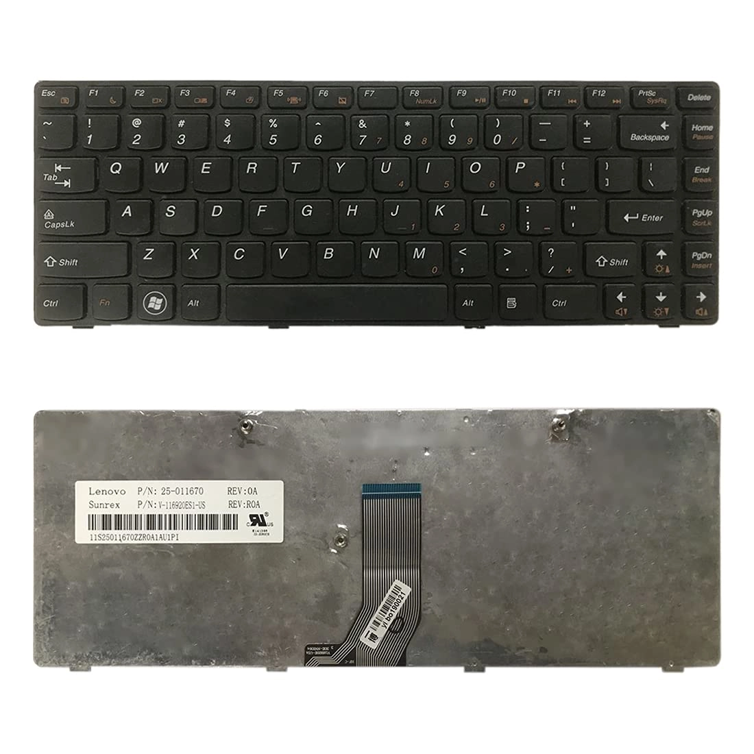 HEHXIALIO Laptop Replacement Part Keyboard - US Version for Lenovo G470 V470 B470 B490 G475 B475E V480C B480 M490 B475 V480 M495