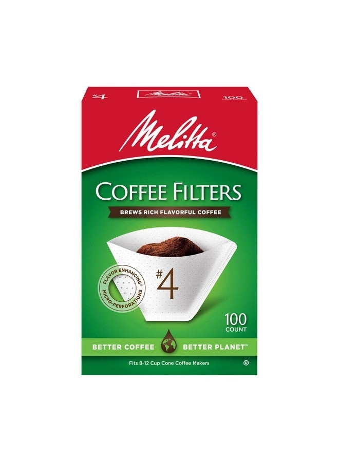 Super Premium Cone Coffee Filters - #4 100 Count
