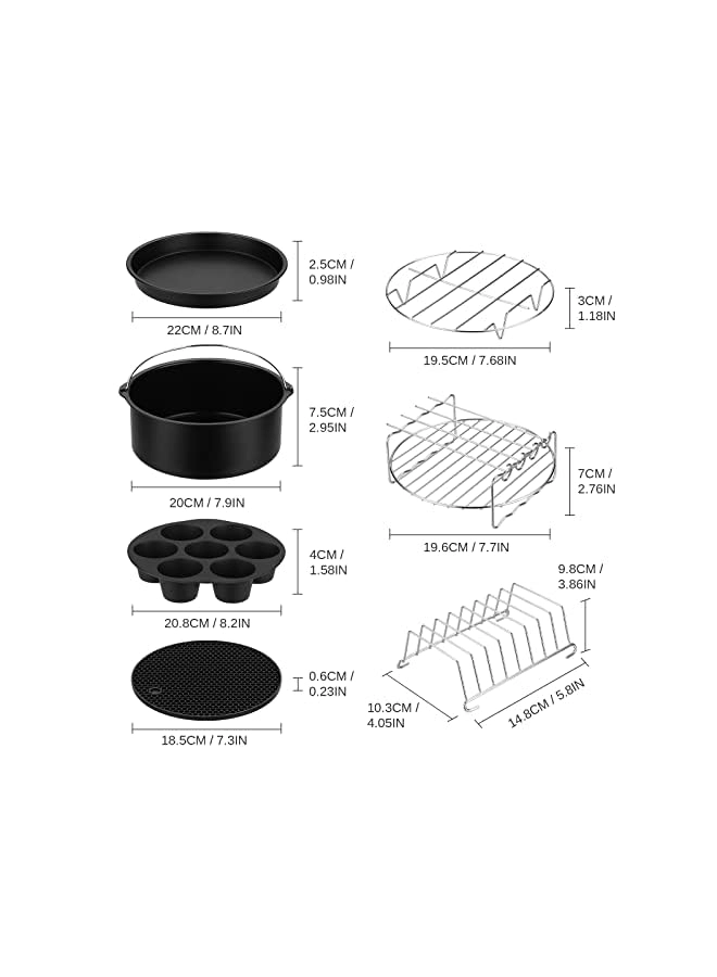 Cake Baking Barrel - 12pcs/set + Pizza Pan + Cupcake Pan + Air Fryer Liners - 100pcs