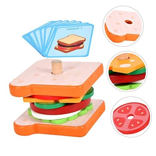 Burger Toy Stacking Toy - 3 pieces