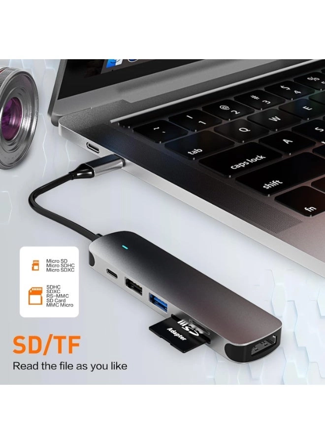 USB C Hub - 4K HDMI 2 USB 3.0 100W PD
