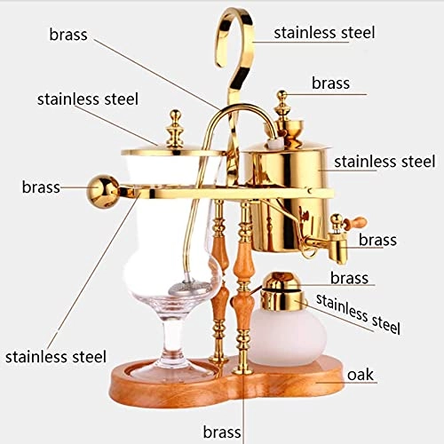 Siphon Coffee Maker - Adjustable Temperature Belgian Jug Large Handwheel Grinder Vacuum