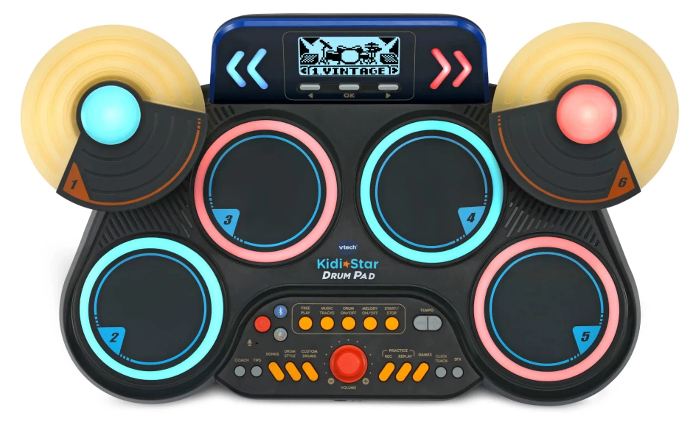 VTech 10-In-1 Kidi Light-Up DJ Drums Kit With Bluetooth - 25+ songs Suitable for 5 years & above