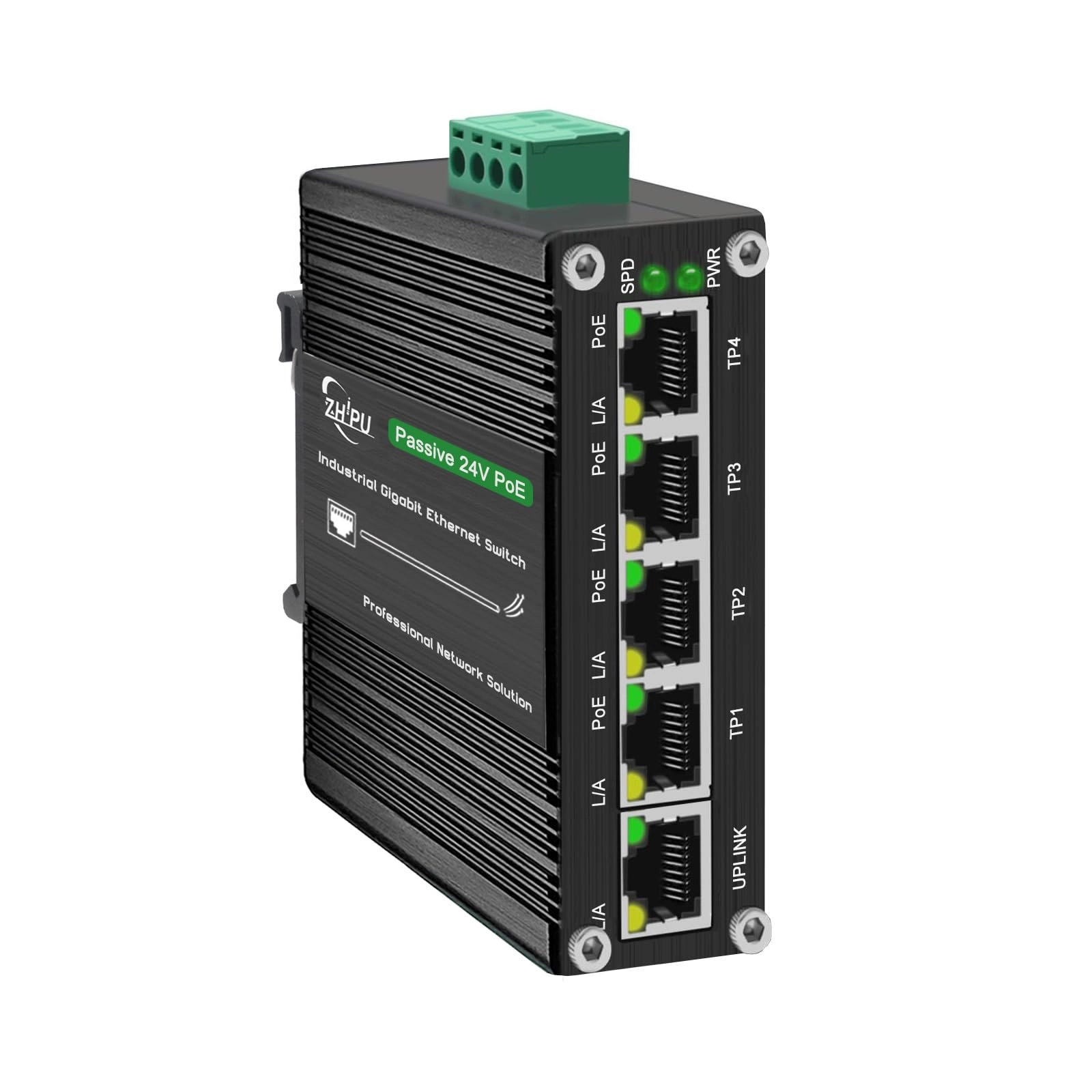 Yuejin Passive 24V 5-port PoE Switch 5-ports