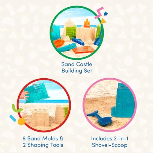 SAND CASTLE BUILDING SET - 11 Pcs 3 years and up
