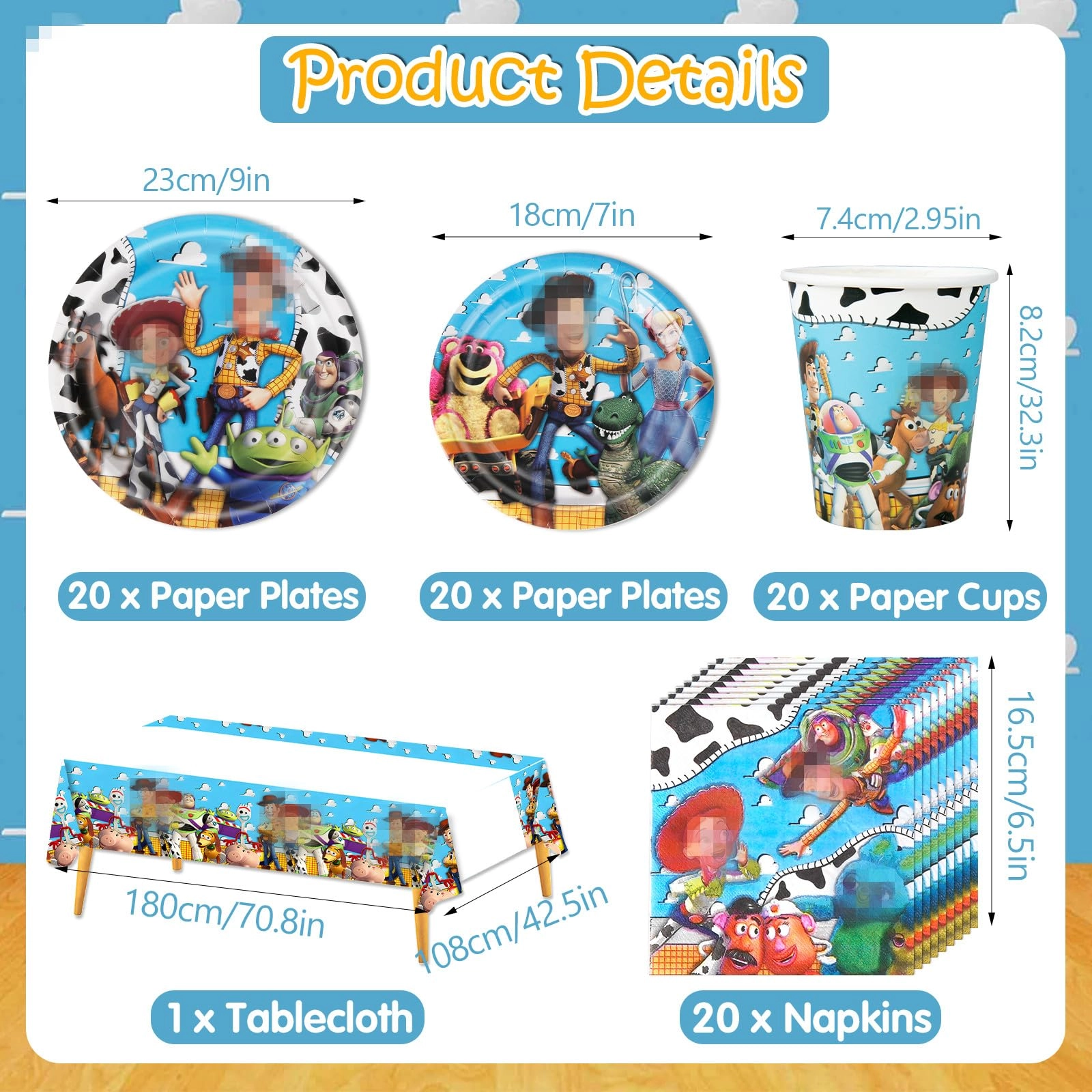 Party Tableware Set - 81Pcs Birthday