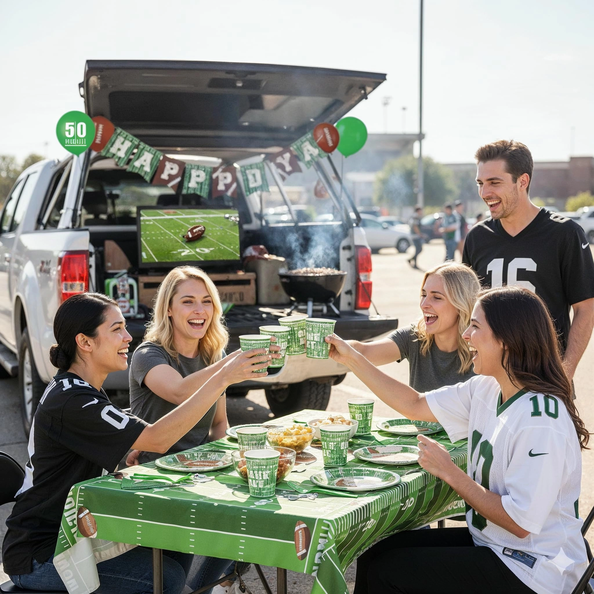 Football Party Decorations - 220 Pcs Game Day & Tailgate Events