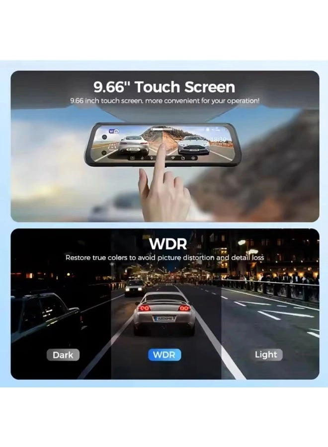 Mirror Dash Cam - 4K+1080P