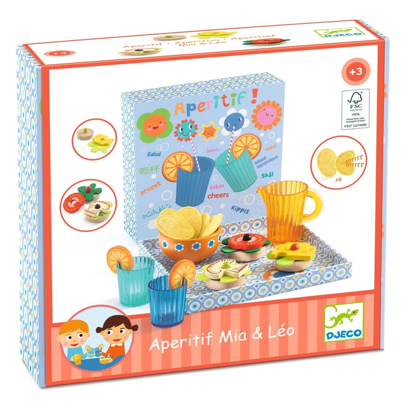 Mia & Leo Aperitif Wooden Set - 21 pcs (637187-DJ05513)