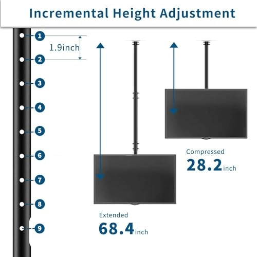 TV Ceiling Mount - 50kg 32-75 inch