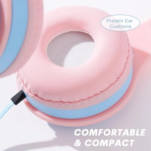 Children's Headphones - Wired Over Ear Foldable