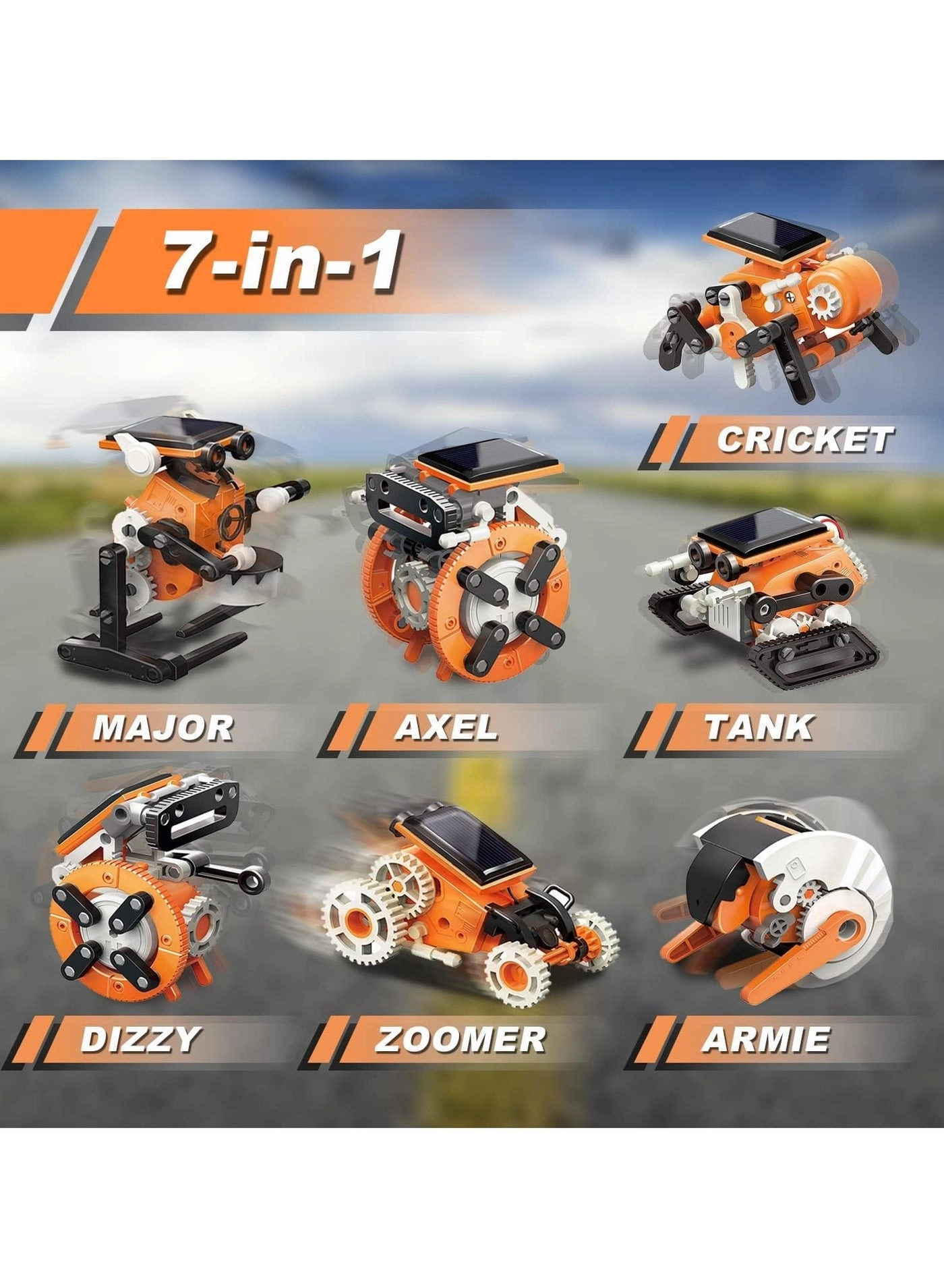 Solar Robot kit Science - 7 pieces