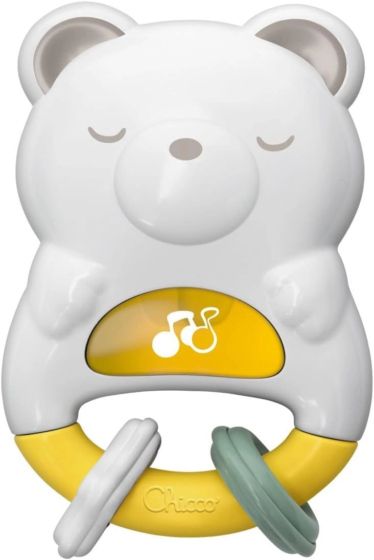 Chicco Day & Night Bear Electronic Rattle Day & Night Bear - 0 Months & Above Plastic