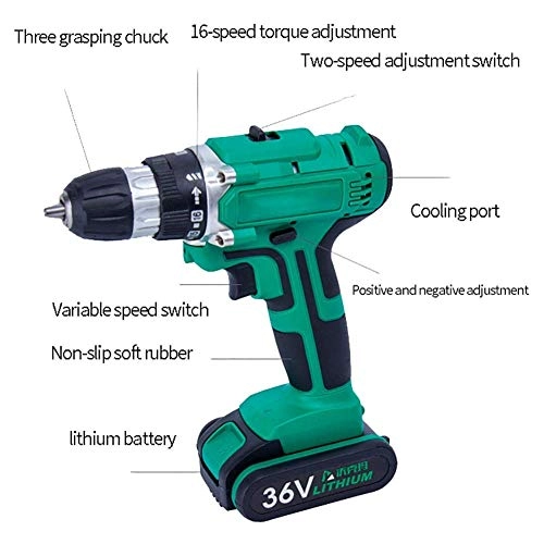 Cordless Drill & Screwdriver - 36V 30N.m 16 Torque Setting