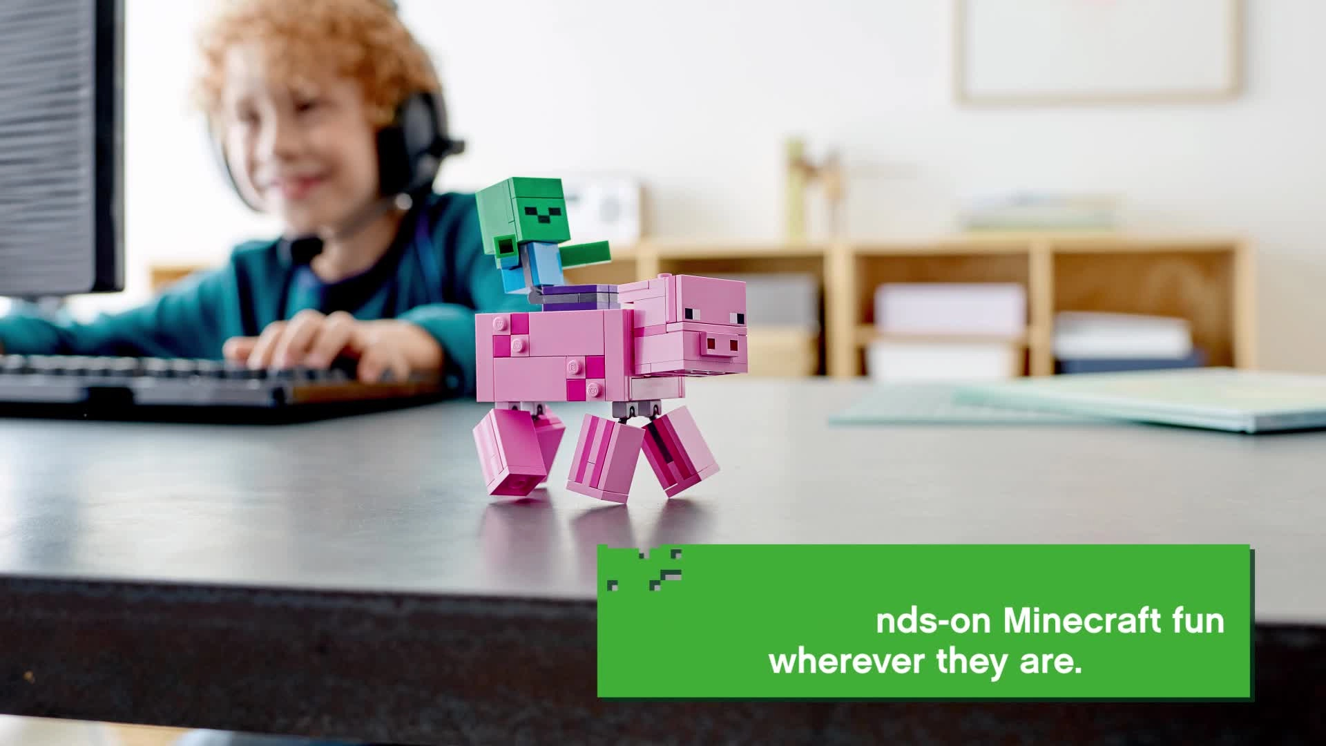 Minecraft BigFig Pig and Baby Zombie Character (21157)