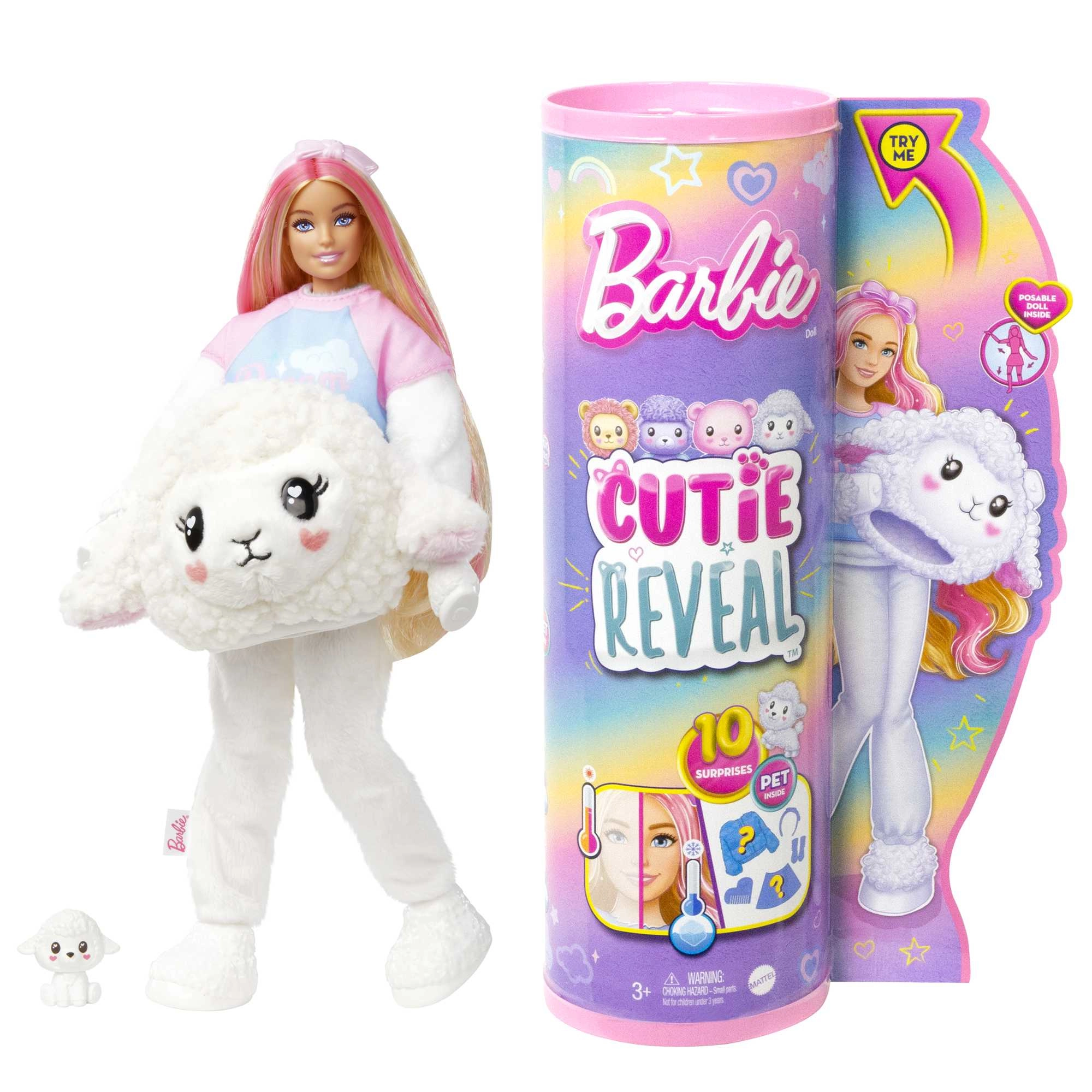Good Vibes Bear Barbie Fashion Doll - Cutie Reveal Care Bears Series 2 10 Surprises Ages 3+