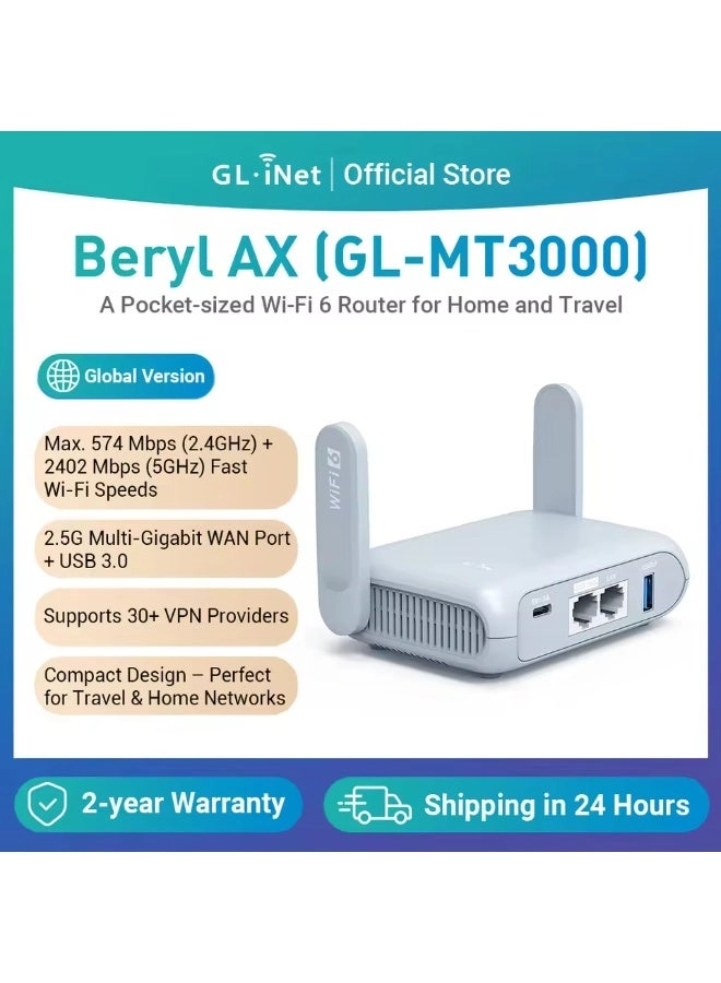 Beryl AX - 574Mbps 2402Mbps Wi-Fi 6