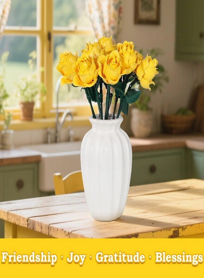 Building Block Bouquet Set - Yellow Roses 585 pcs