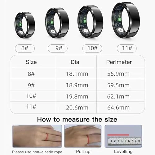 R02 Smart Ring - Deep Grey 20.6mm IP68 3ATM