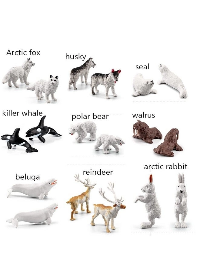 Mini Arctic Animals Figurines 10 pcs