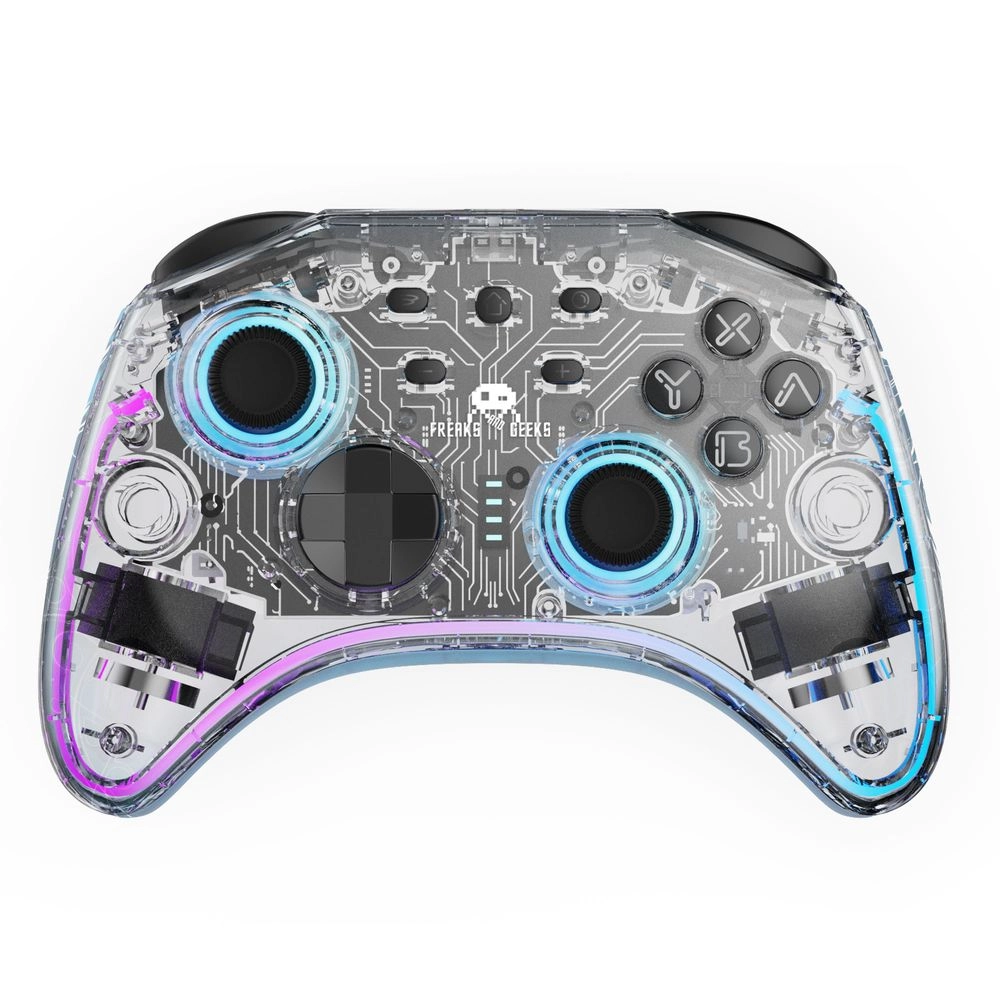 FREAKS & GEEKS Switch/PC Wireless Controller Transparent With LED