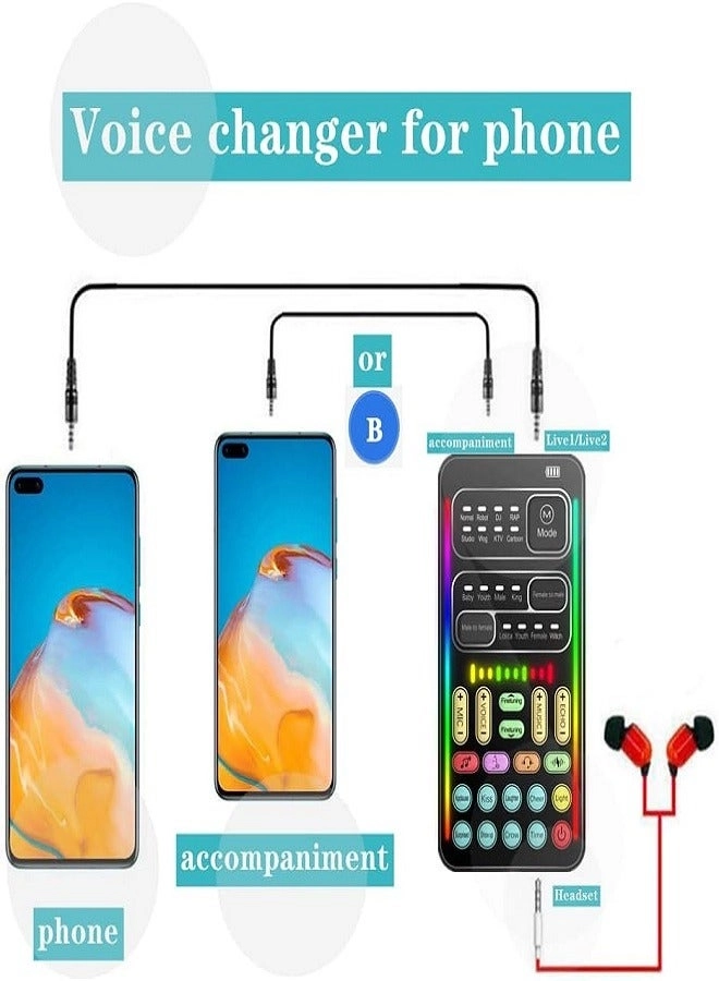 Portable Sound Card Handheld Microphone Wired Microphone