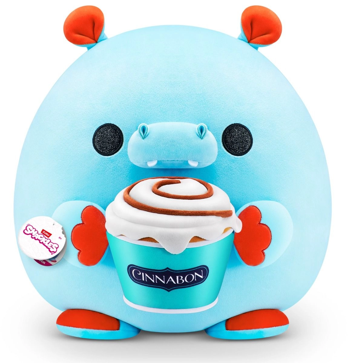 Hugh The Hippo - 35 cm Plush + Cinnabon