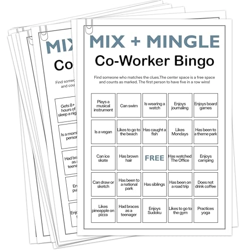 Office Bingo Cards - Adult 25
