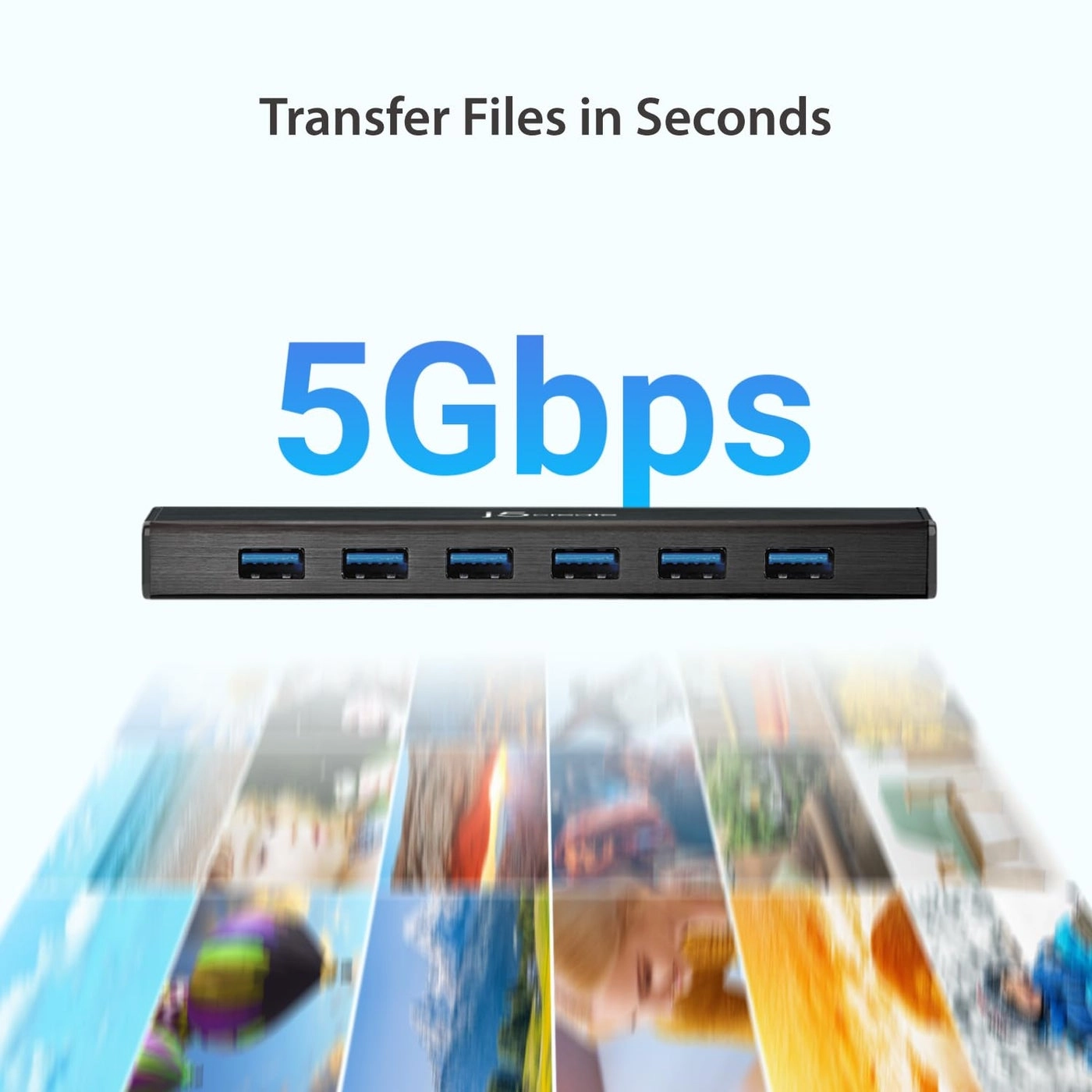 7-Port USB 3.0 Data Hub - 3.3 ft Extended Cable 20W Power Adapter Included