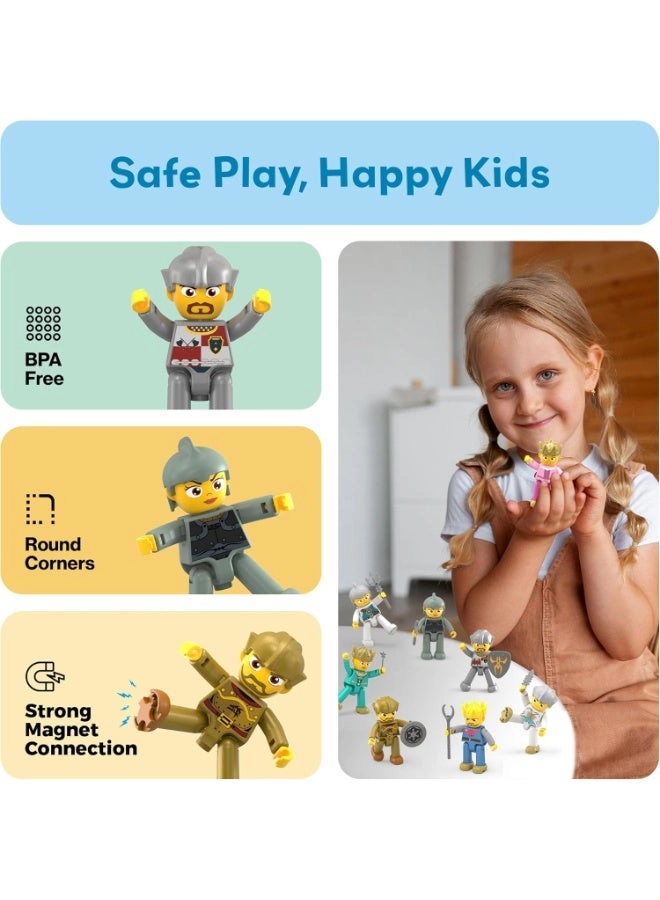 Magnetic Action Figures - King and Knights Kingdom 8 pcs