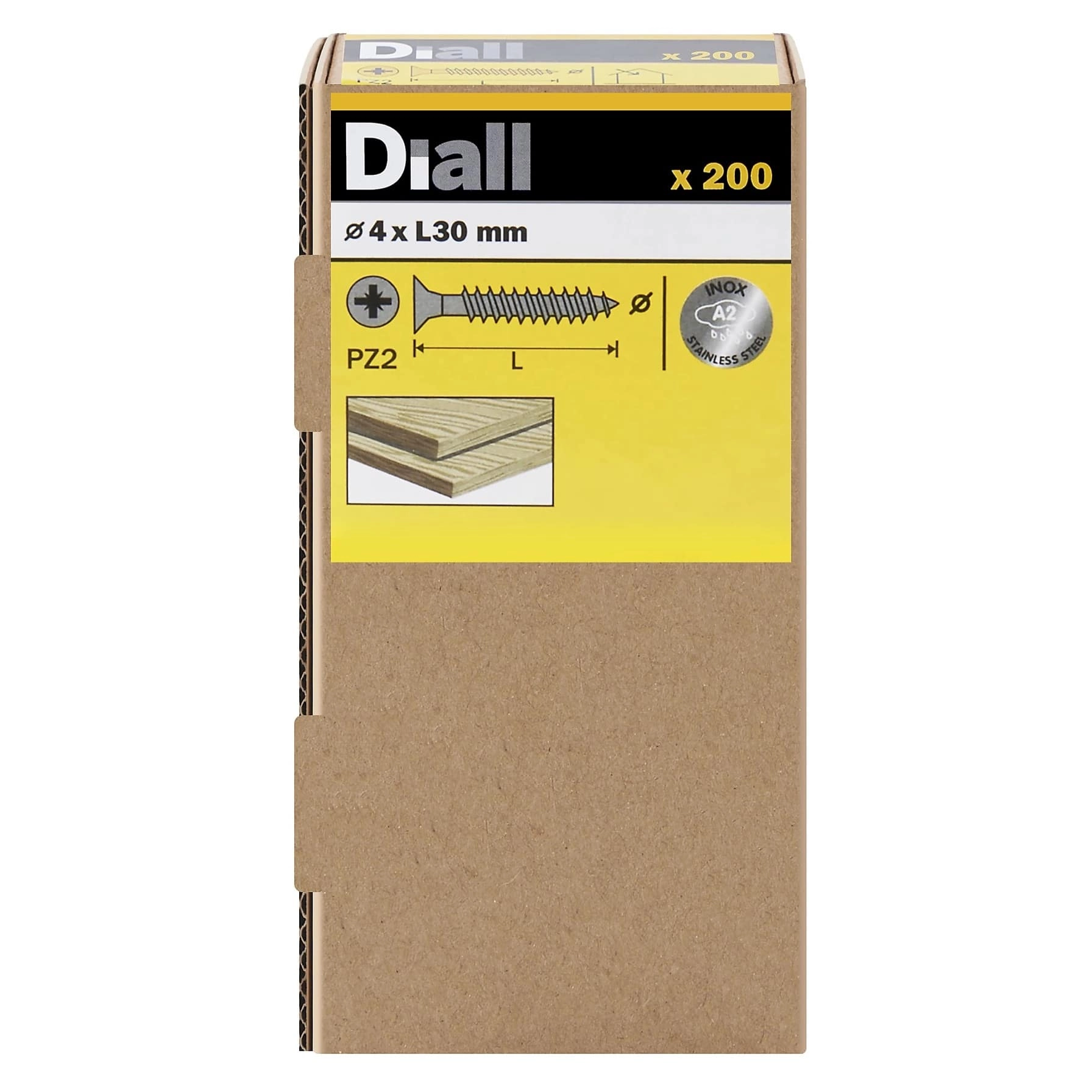 Diall Stainless Steel Wood Screw - 30 mm 4