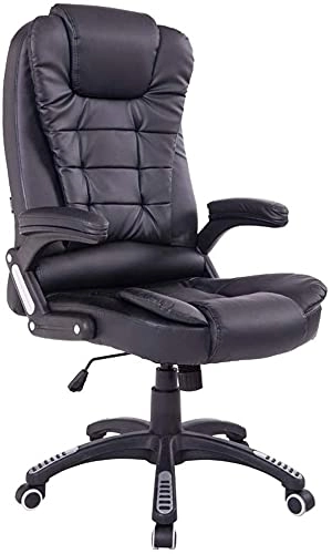 Desk Chair - PU Leather Brown High Back