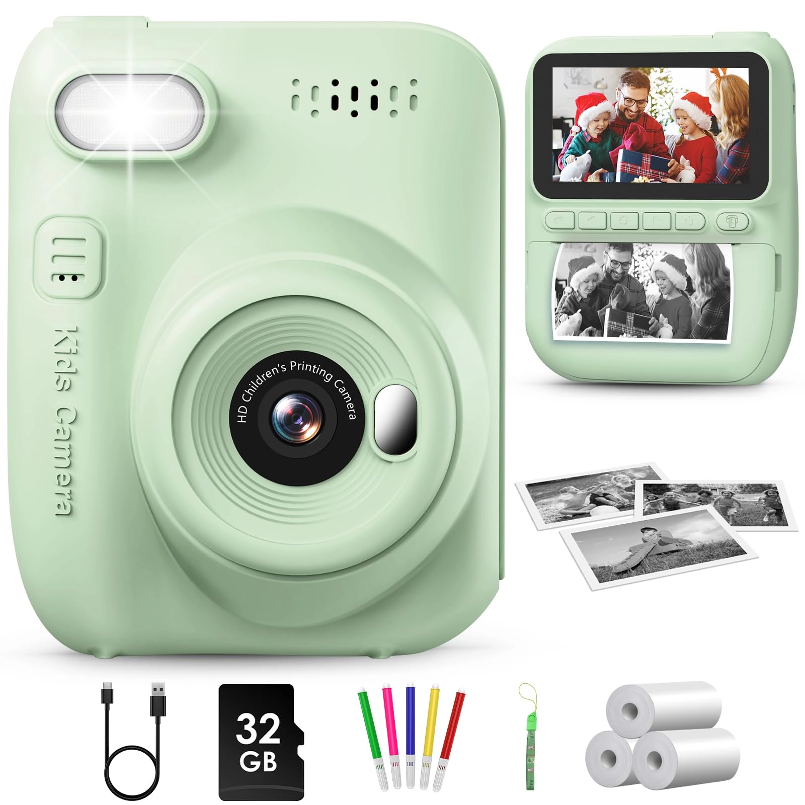 Kids Instant Camera - 3.0 Inch 14MP 1080P