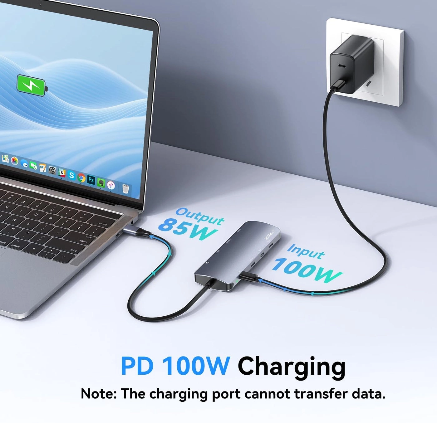 USB C Hub - 10Gbps 4K@60Hz 100W PD