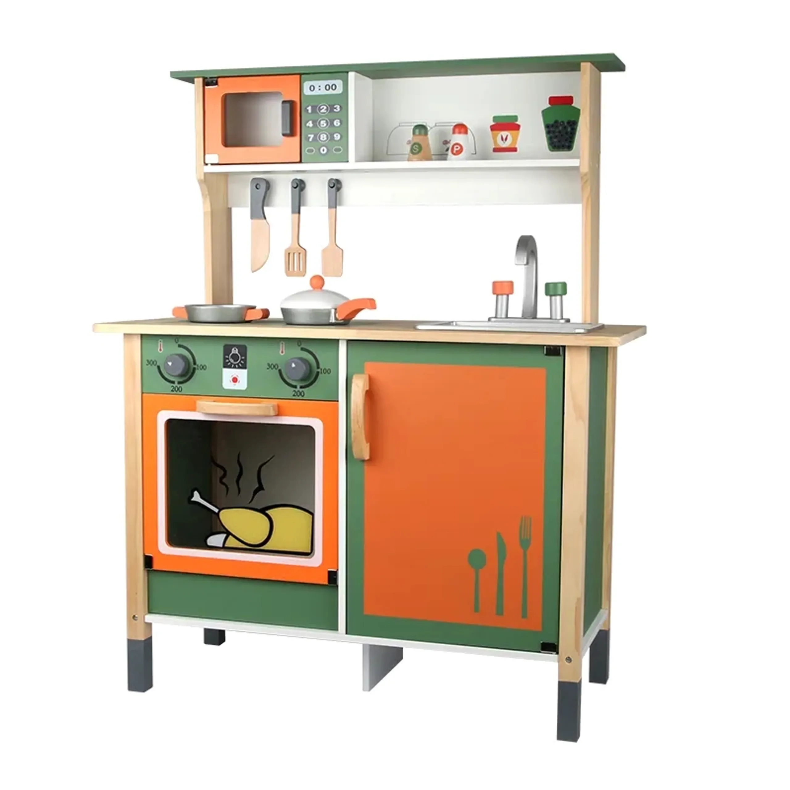 Factual Toys Kids Wooden Classic Kitchen Playset (19188949-FT_MSN_20007_A_B)