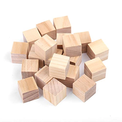 Square Wooden Blocks - 20pcs