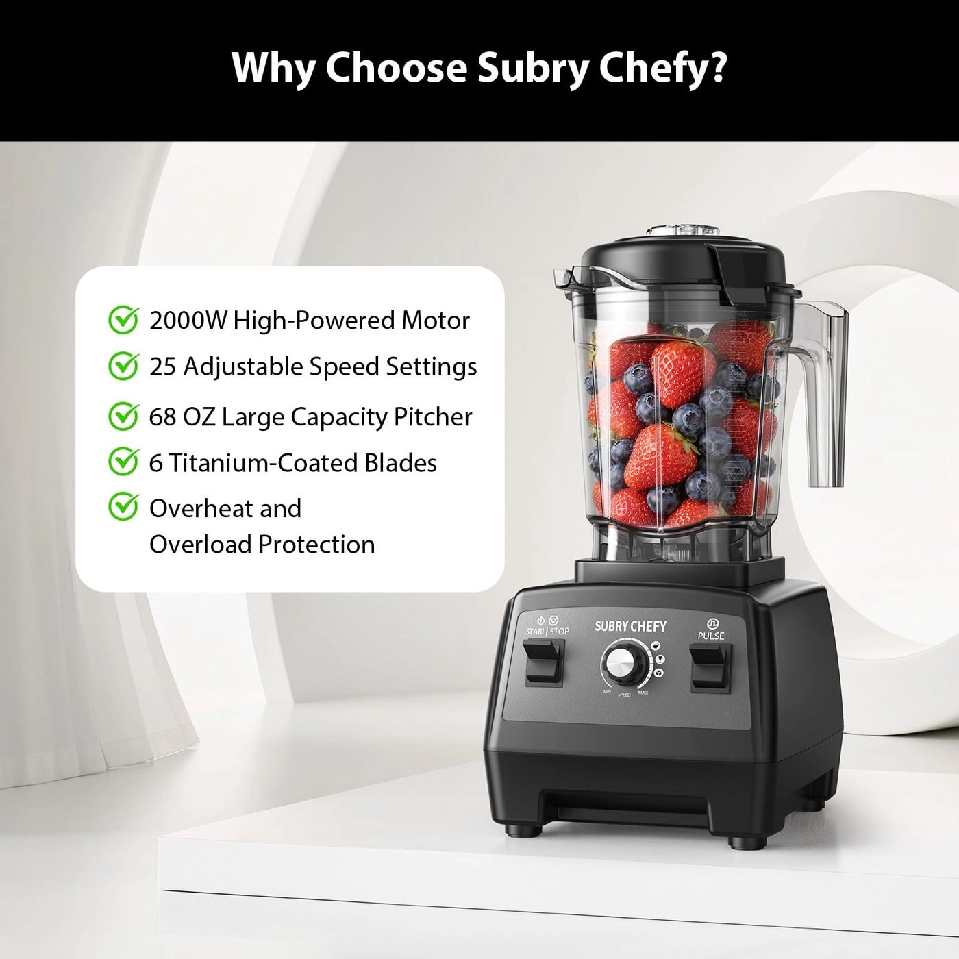 Countertop Blender Pro - 2000W