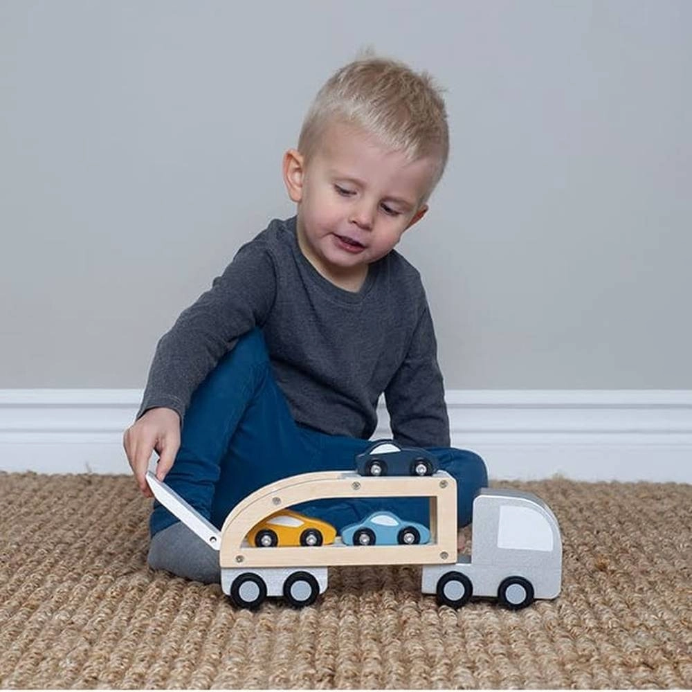 Trailer With Sports Cars - 1 x car with detachable trailer 3 x cars